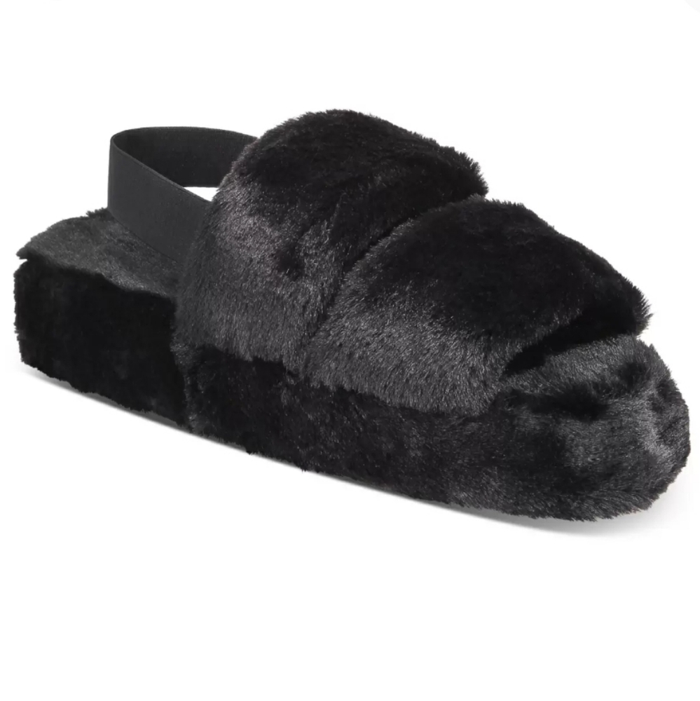 Jenni Intimates Happy Merry & Cozy Slippers Deep Black Large 9-10